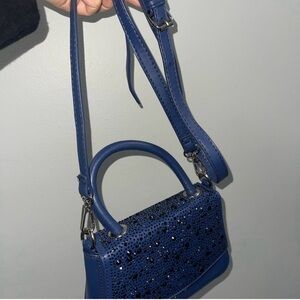 Madden Girl Blue Mini Bag with Studded Details